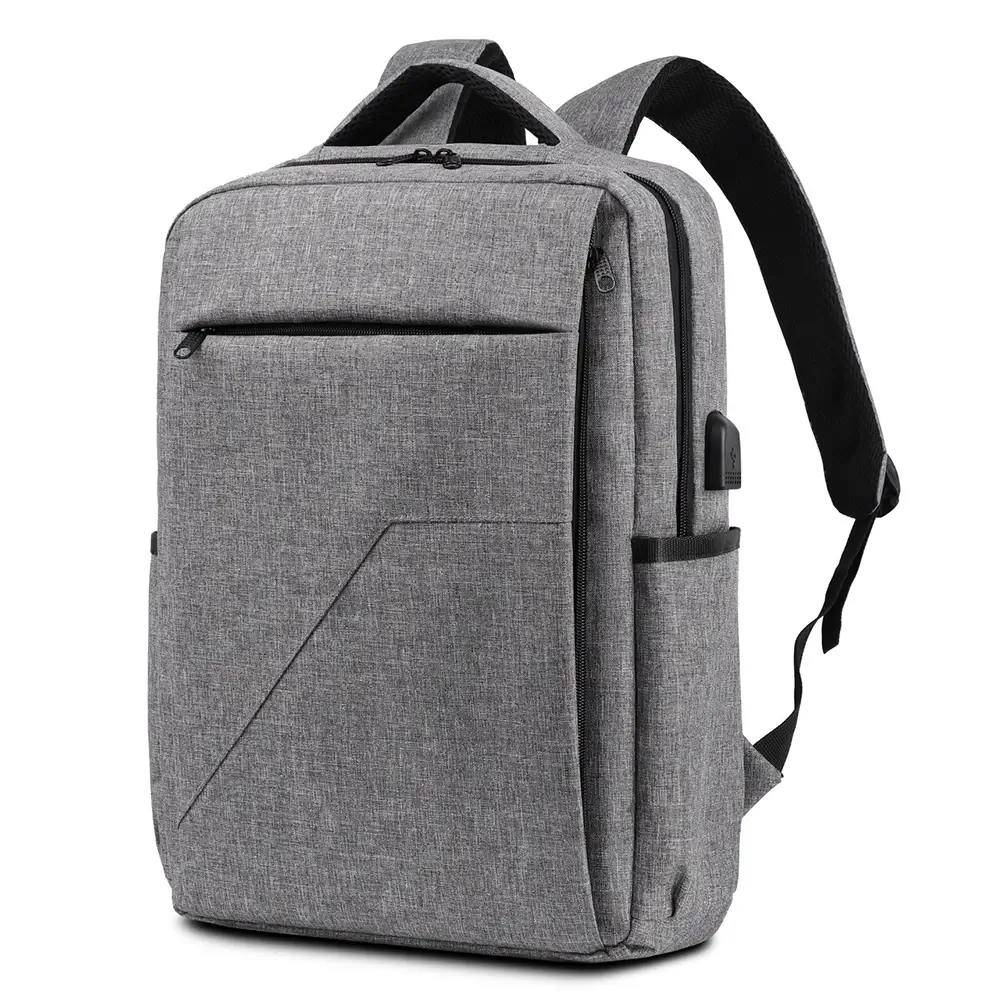 Stoklu Özel Üretim Laptop Bölmeli USB Şarj Girişli Promosyon Sırt Çantası Promozone