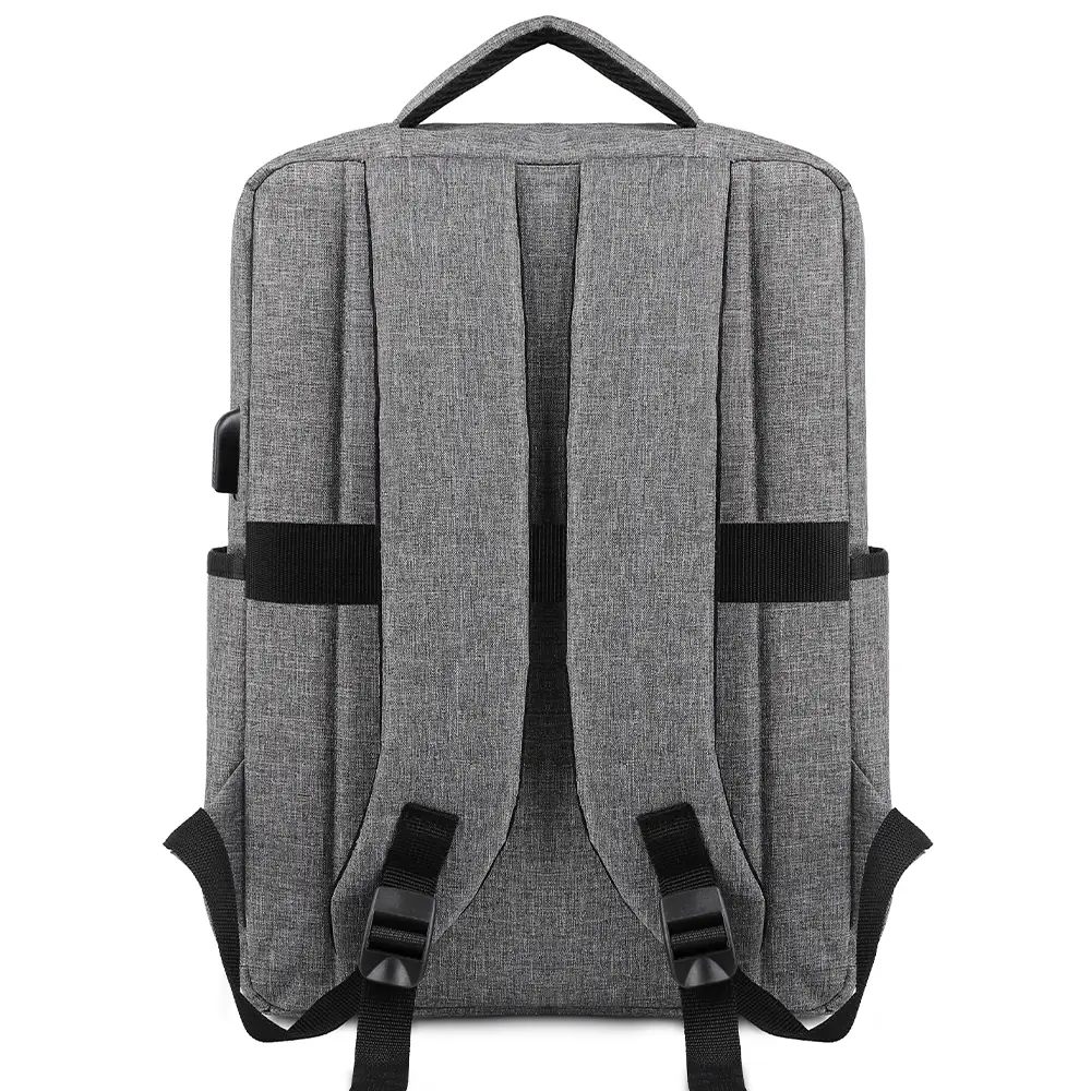 Stoklu Özel Üretim Laptop Bölmeli USB Şarj Girişli Promosyon Sırt Çantası Promozone