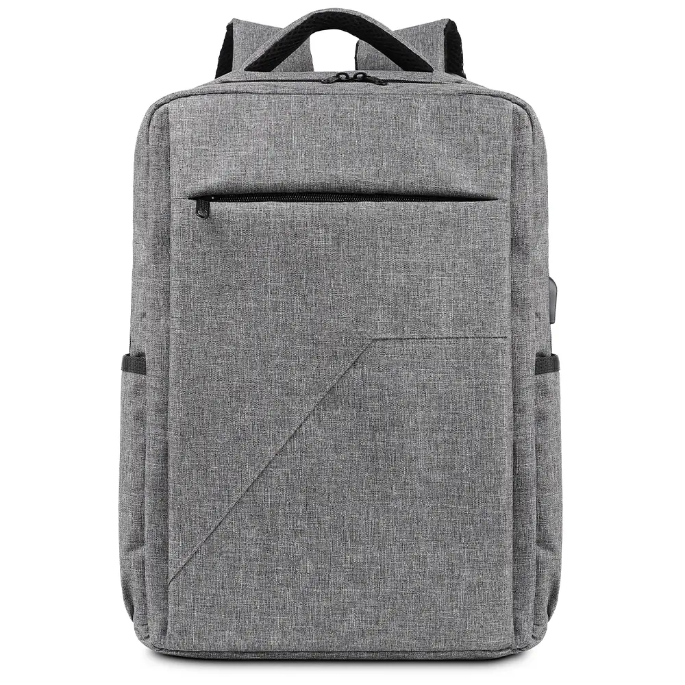 Stoklu Özel Üretim Laptop Bölmeli USB Şarj Girişli Promosyon Sırt Çantası Promozone