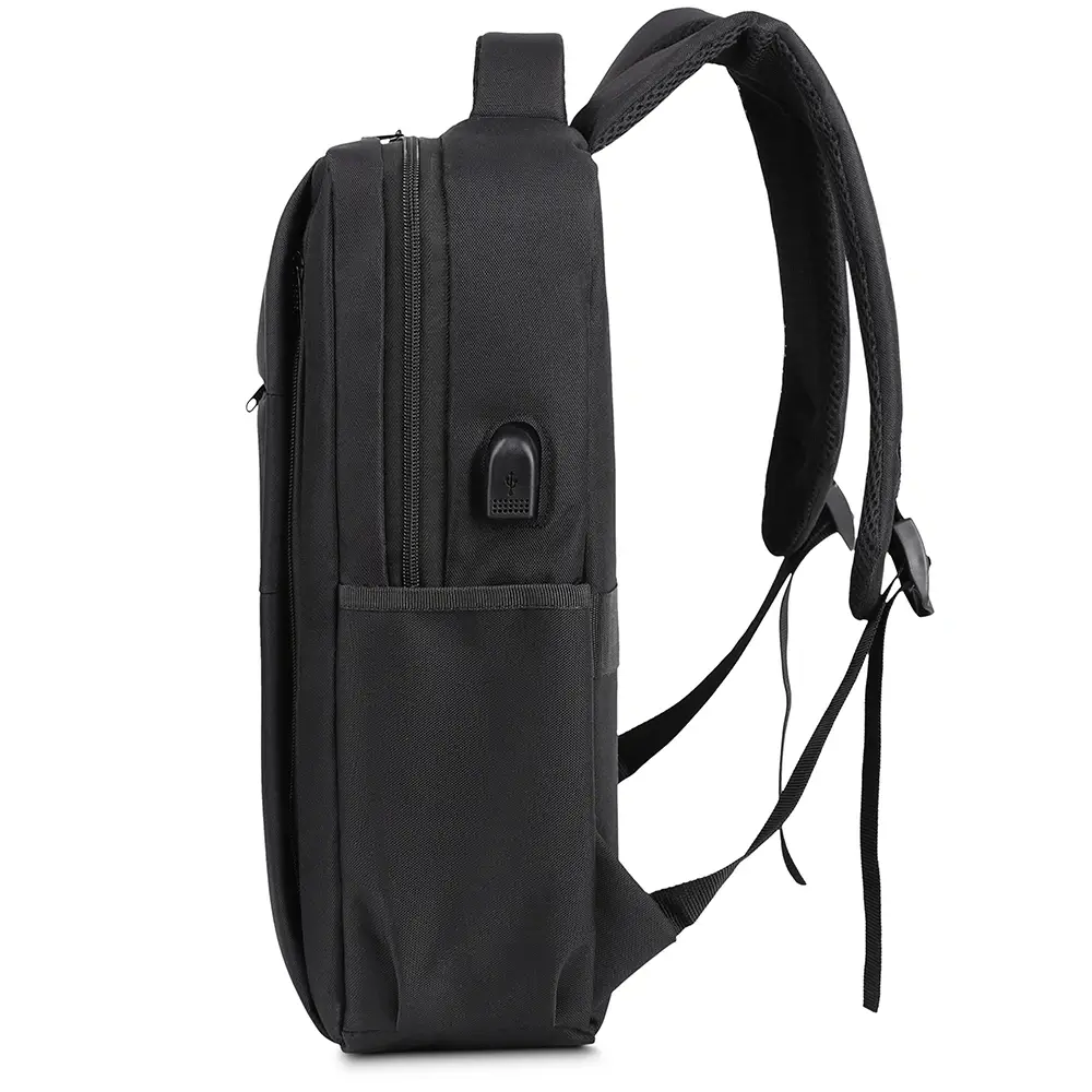 Stoklu Özel Üretim Laptop Bölmeli USB Şarj Girişli Promosyon Sırt Çantası Promozone