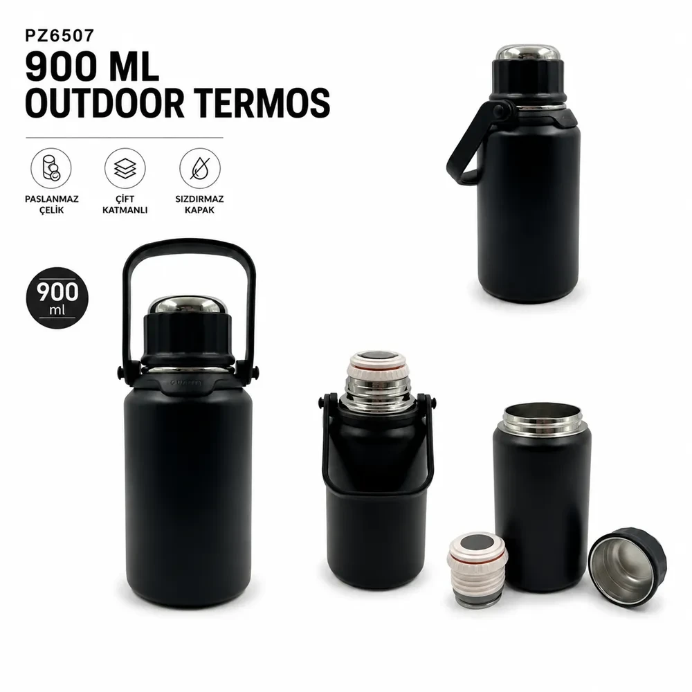 900 ml Paslanmaz Çelik Outdoor Termos