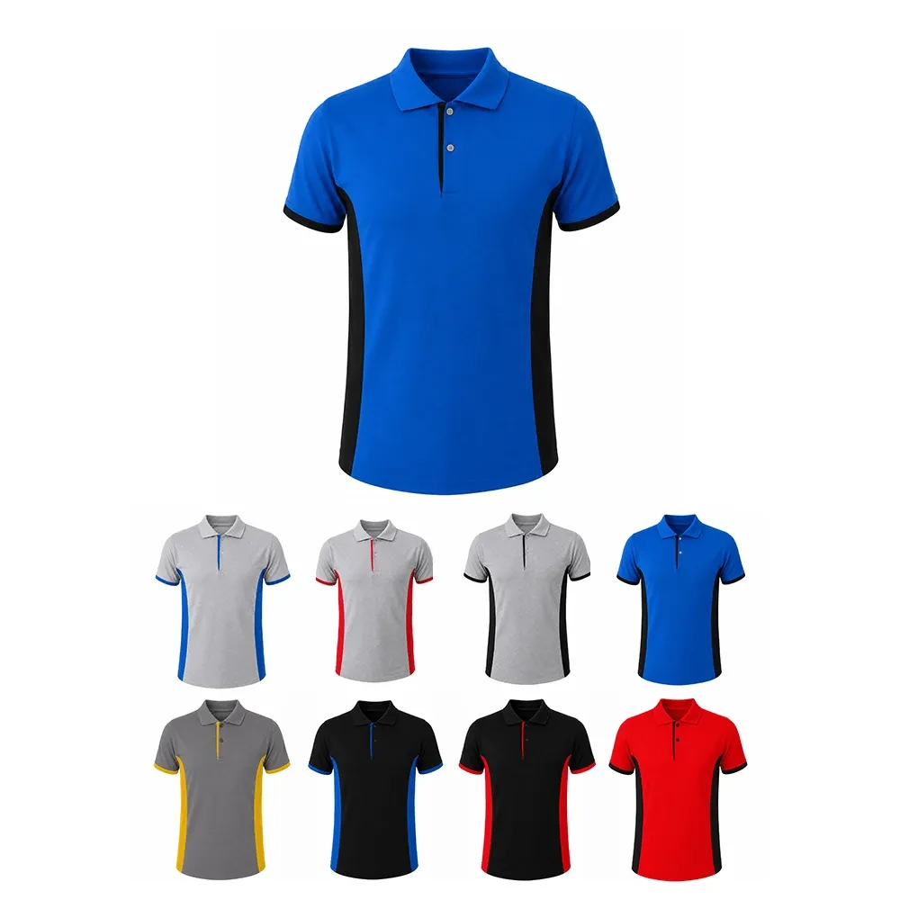 Premium Amerikan Pike Polo Yaka Çift Renk Promosyon Tişört – %90 Pamuk %10 Polyester