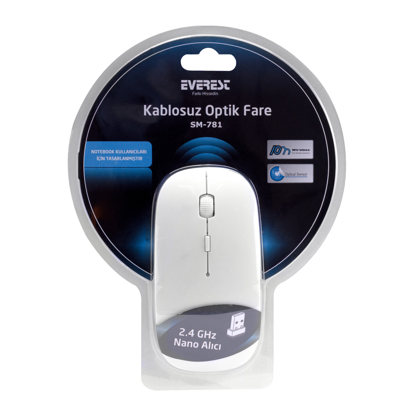 Everest SM-781 Optik Nano Receive Kablosuz Mouse Promozone
