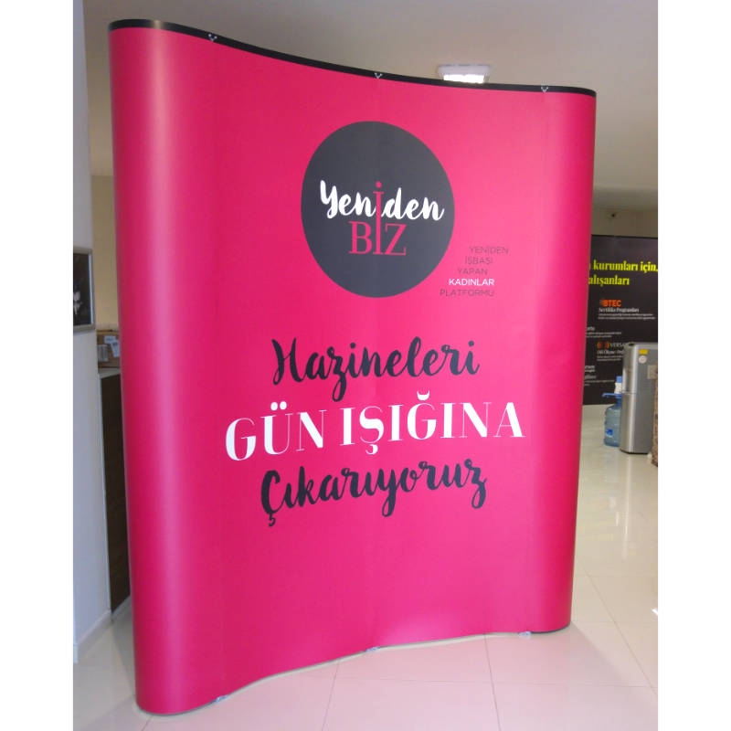 2 Panel Oval Örümcek Stand 300x200 Promozone