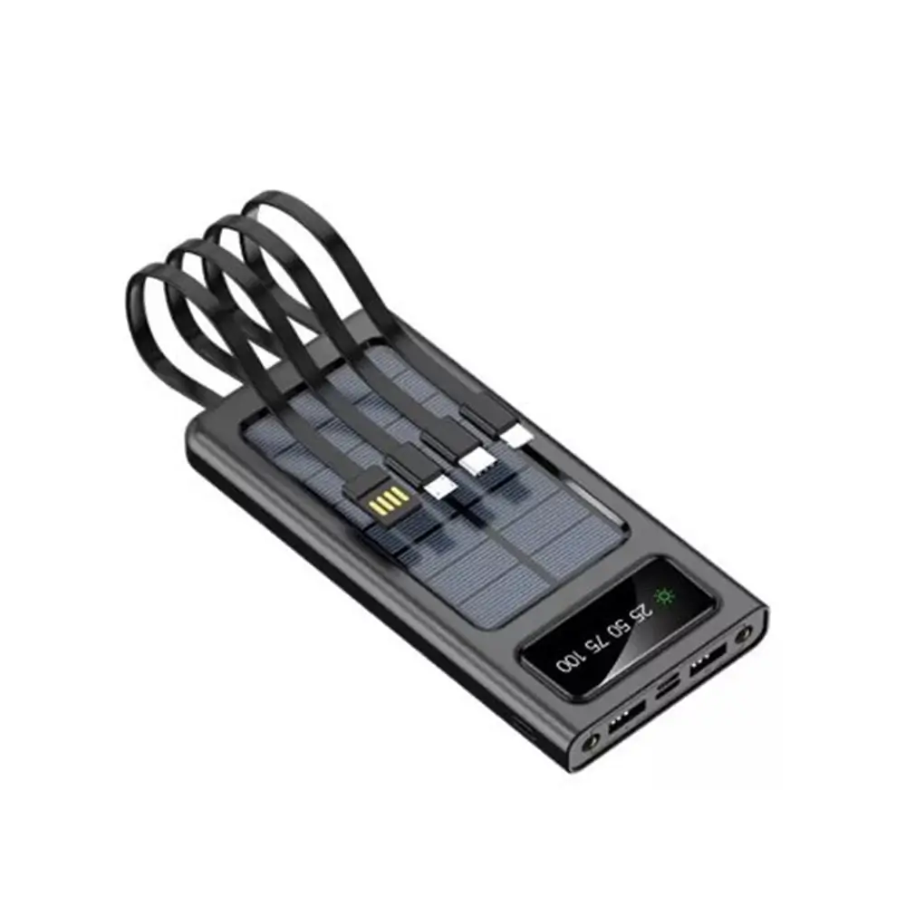 10000 mAh Solar Güneş Enerjili Powerbank ( Dahili Kablolu) Promozone