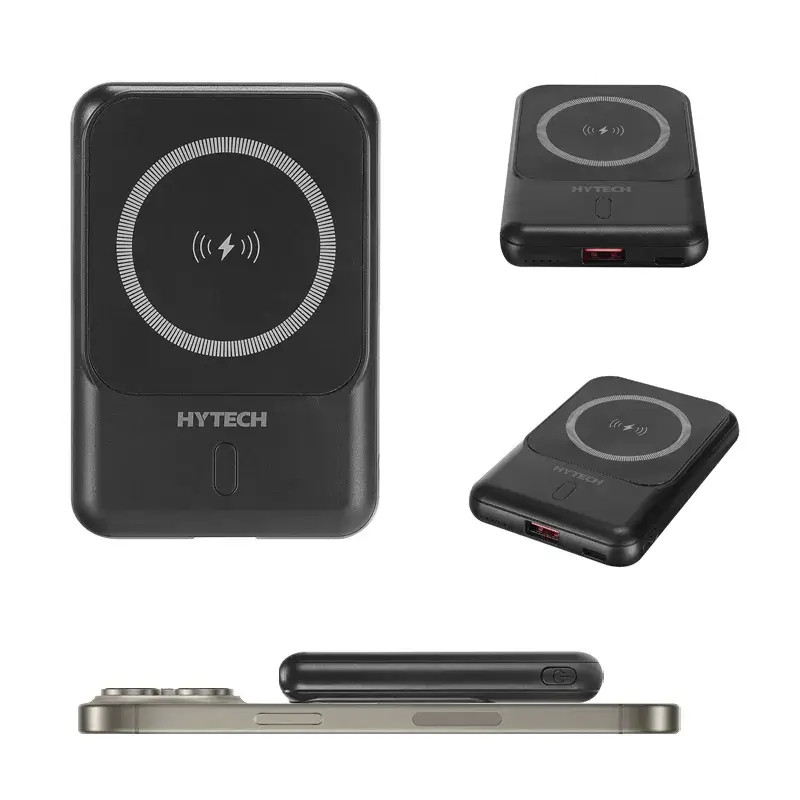 Hytech H50 5000mAh Kablosuz Wiresless Magsafe 15W Şarj PD20W Hızlı Şarj Huawei Super Charge 22.5W  Şarj Kapasiteli Powerbank Promozone