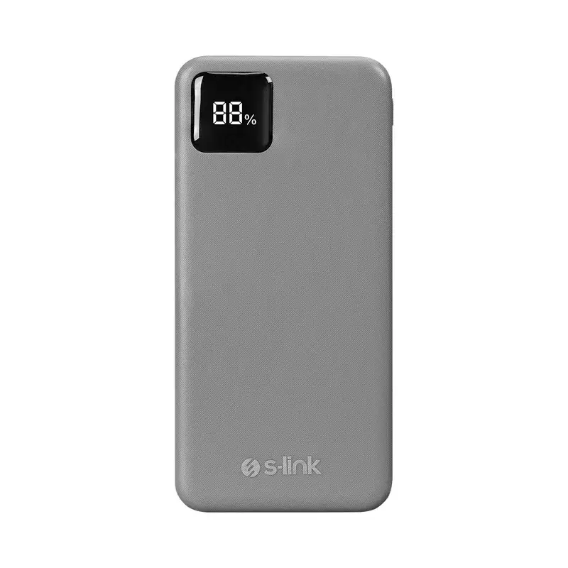 S-link G104 10000mAh 10W 2 USB Çıkış Type-C ve Micro Girişli Led Göstergeli Powerbank Promozone