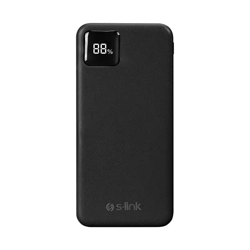 S-link G104 10000mAh 10W 2 USB Çıkış Type-C ve Micro Girişli Led Göstergeli Powerbank Promozone