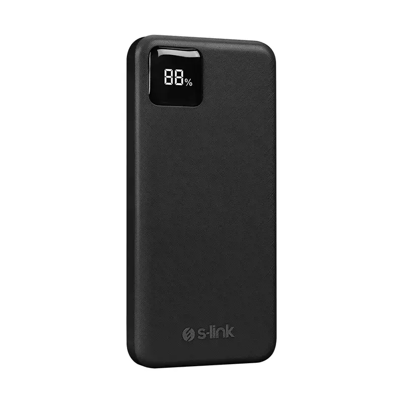 S-link G104 10000mAh 10W 2 USB Çıkış Type-C ve Micro Girişli Led Göstergeli Powerbank Promozone