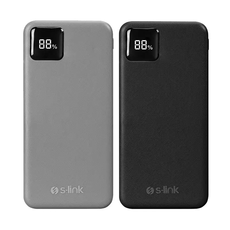 S-link G104 10000mAh 10W 2 USB Çıkış Type-C ve Micro Girişli Led Göstergeli Powerbank Promozone