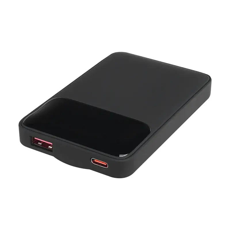 S-link P125 5000mAh PRM PD20W Type-C Şarj + QC3.0 18W Hızlı Şarj Sertifikalı 15W Kablosuz Wireless ve Magsafe Şarj ve Işıklı Logo Baskı Özellikli Taşınabilir Pil Şarj Cihazı Powerbank Promozone
