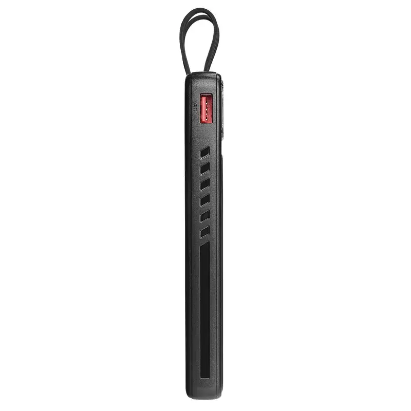 Hytech H120 10000mAh Type-C PD20W Hızlı Şarj+QC 3.0 18W Şarj Etme ve Dahili Micro USB ve Type-C Uyumlu Kablolu Dijital Ekranlı Taşınabilir Powerbank Promozone