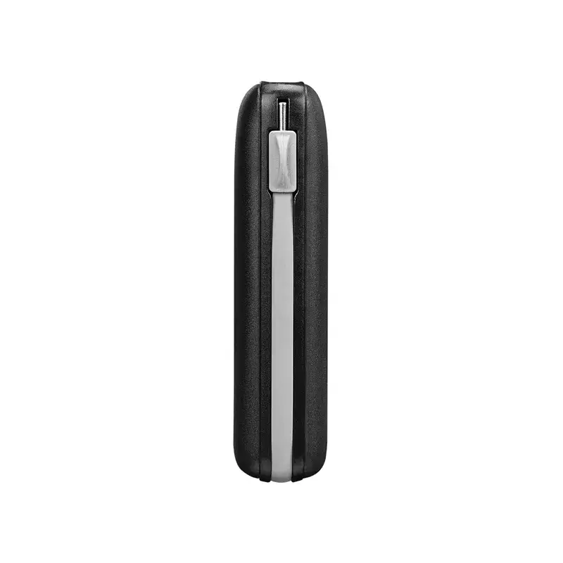 S-link P102 10000mAh All in One Dahili Kablolu 10W Hızlı Şarj 2 USB+Type-C+Micro+Lightning Girişli Led Ekranlı Taşınabilir Powerbank Promozone