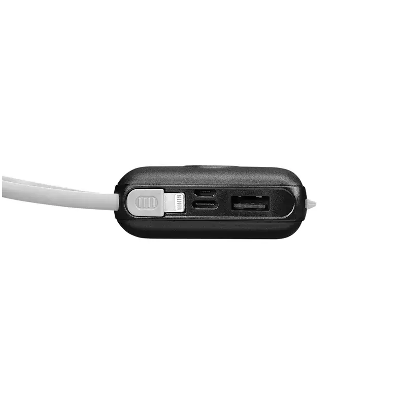 S-link P102 10000mAh All in One Dahili Kablolu 10W Hızlı Şarj 2 USB+Type-C+Micro+Lightning Girişli Led Ekranlı Taşınabilir Powerbank Promozone