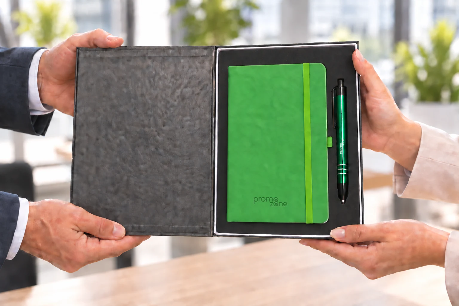 13×21 Termo Deri Defter & Metal Tükenmez Kalem Kutulu Hediye Seti