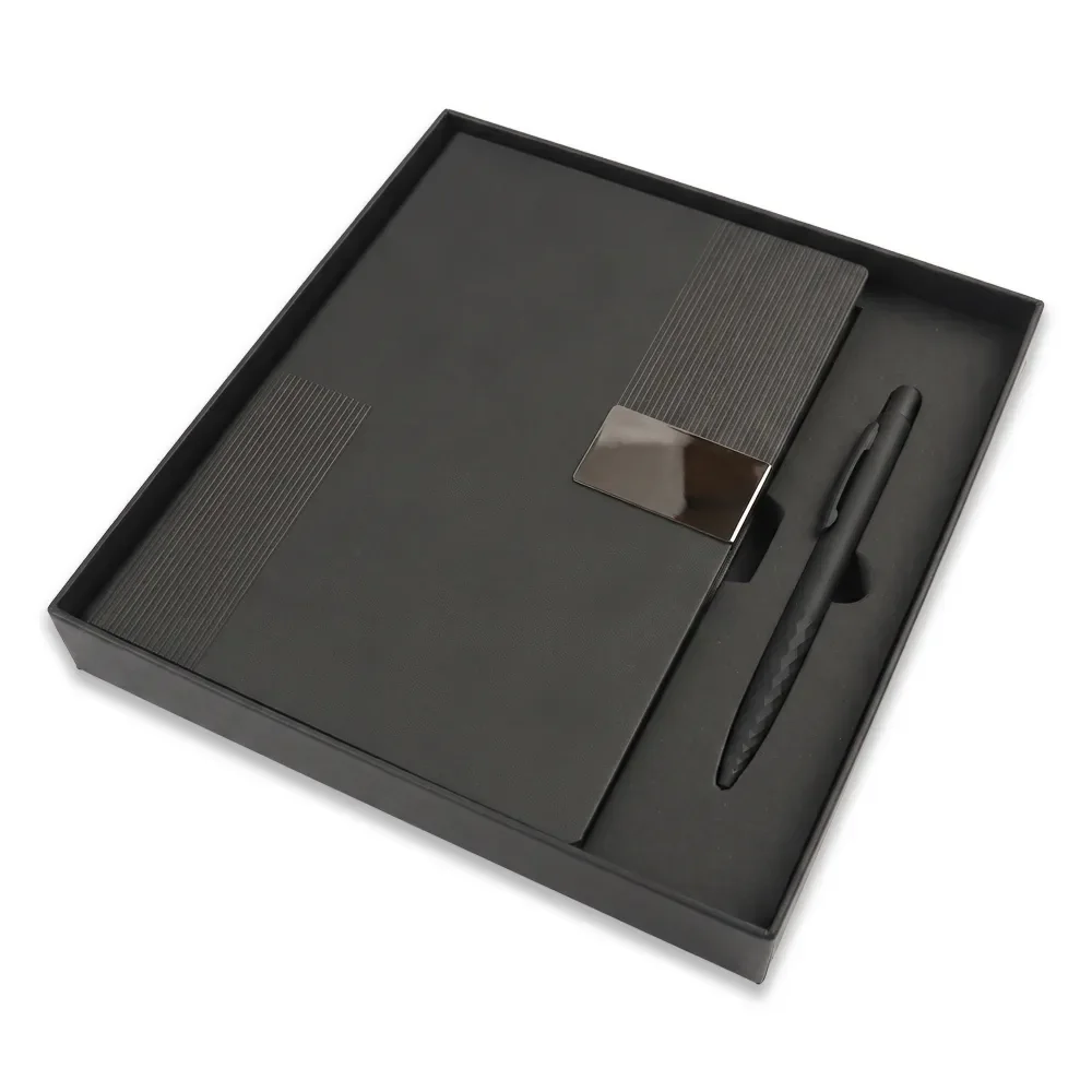 14×21 Termo Deri Sert Kapaklı Defter & Touchpen Diamond Kalem Kutulu VIP Hediye Seti