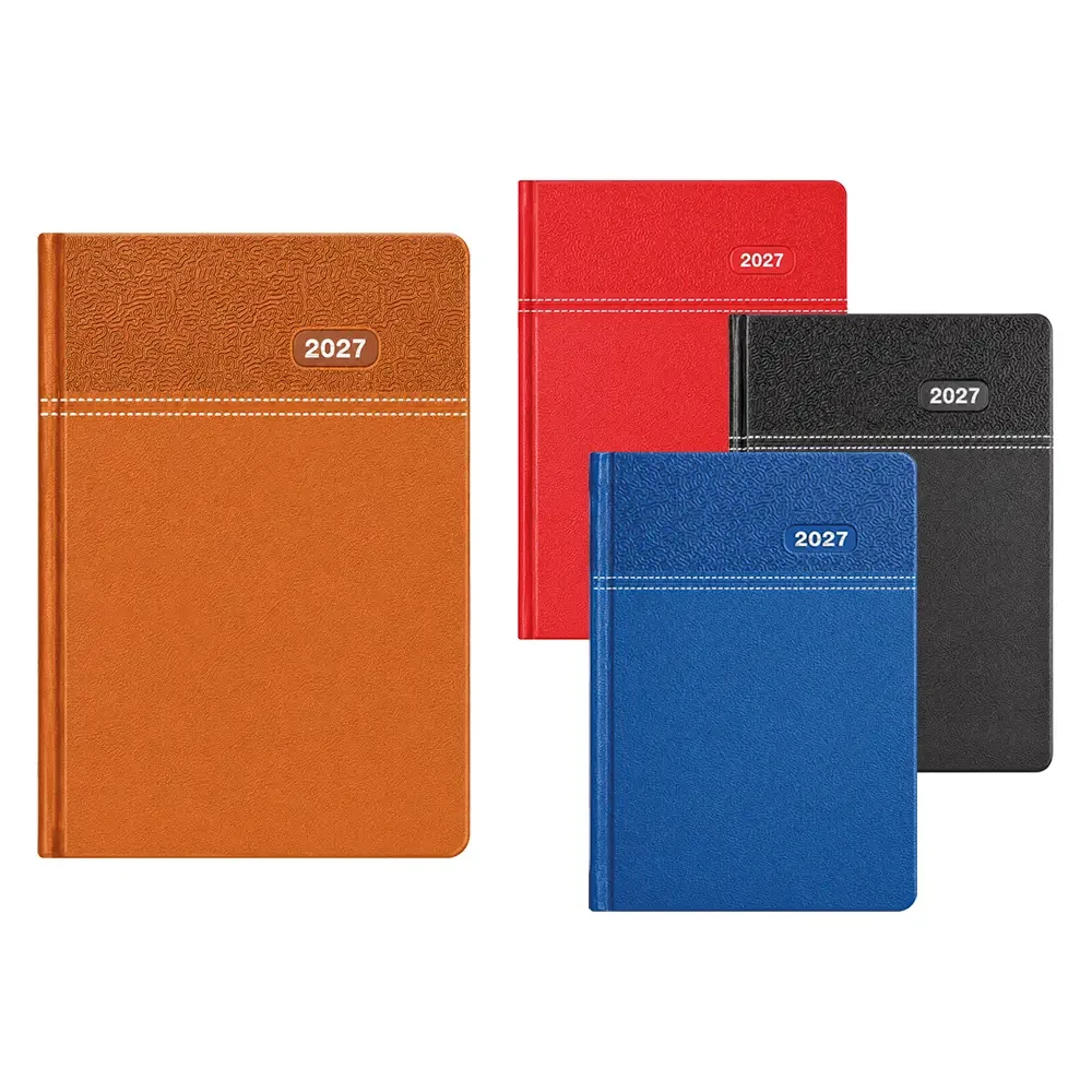 16 x 24 cm Termo Deri Sert Kapaklı Günlük Tarihli Ajanda 320 Sayfa 70 gr Ivory Krem Çizgili iç Kağıt