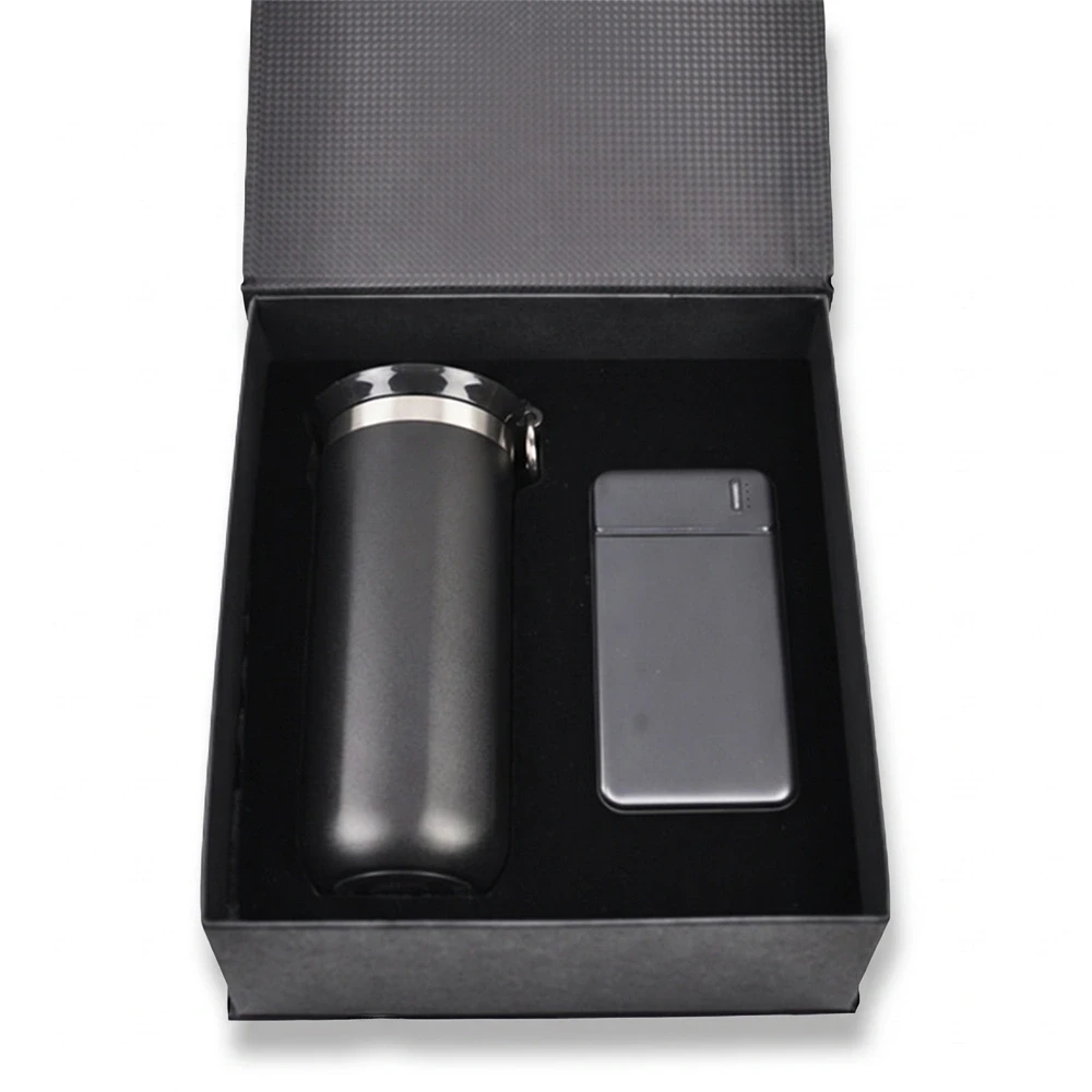 450 ml Termos & 10.000 mAh Powerbank Kutulu VIP Hediye Seti