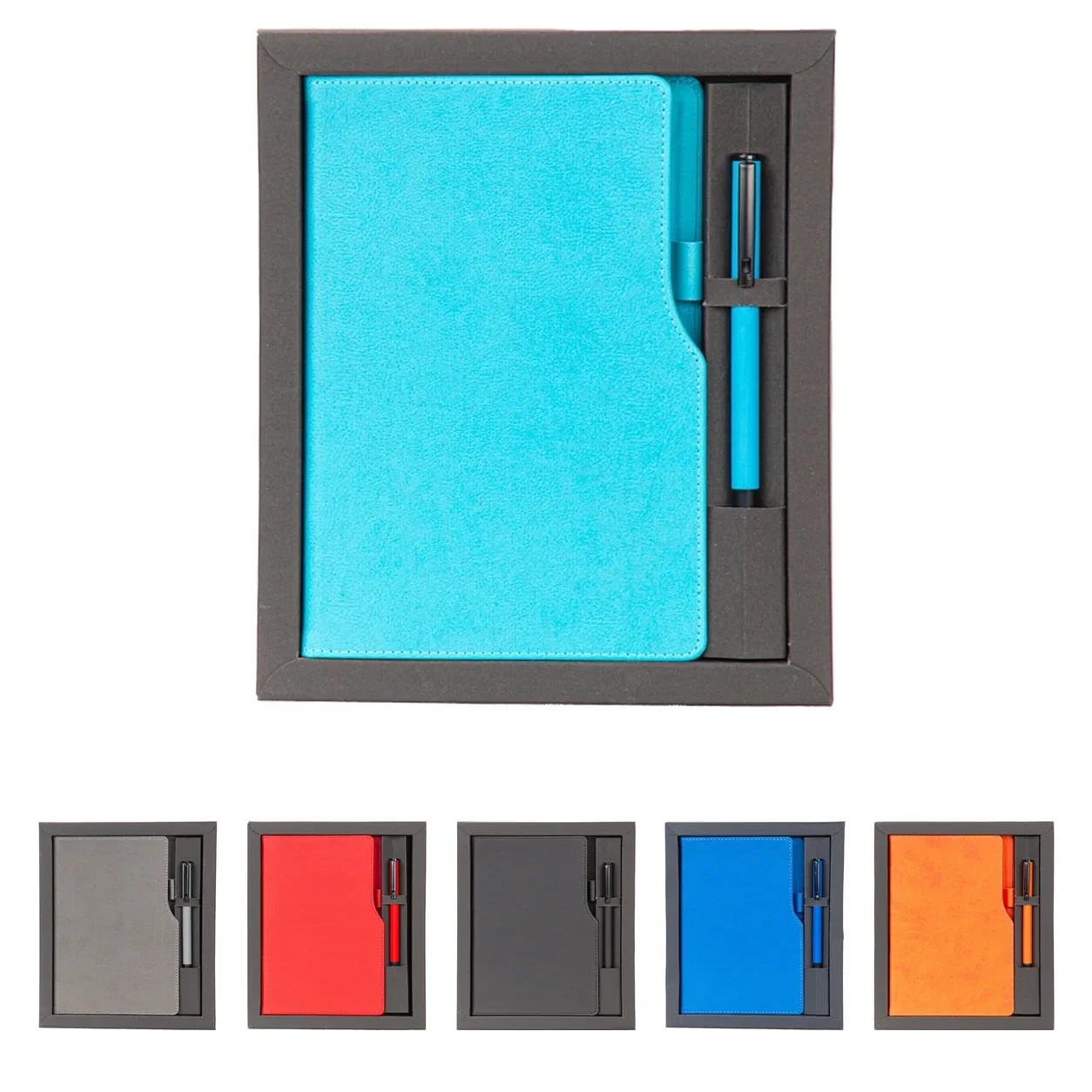 Termo Deri Defter & Metal Roller Kalem Kutulu Hediye Seti