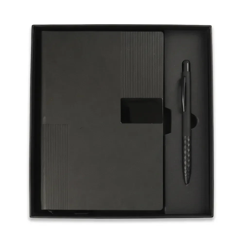 14×21 Termo Deri Sert Kapaklı Defter & Touchpen Diamond Kalem Kutulu VIP Hediye Seti