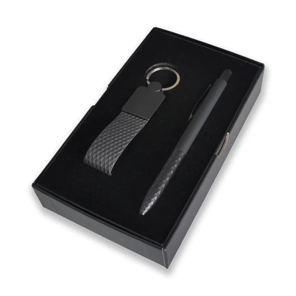 Diamond Touchpen Kalem ve Metal Detaylı Anahtarlık Kutulu Hediye Seti