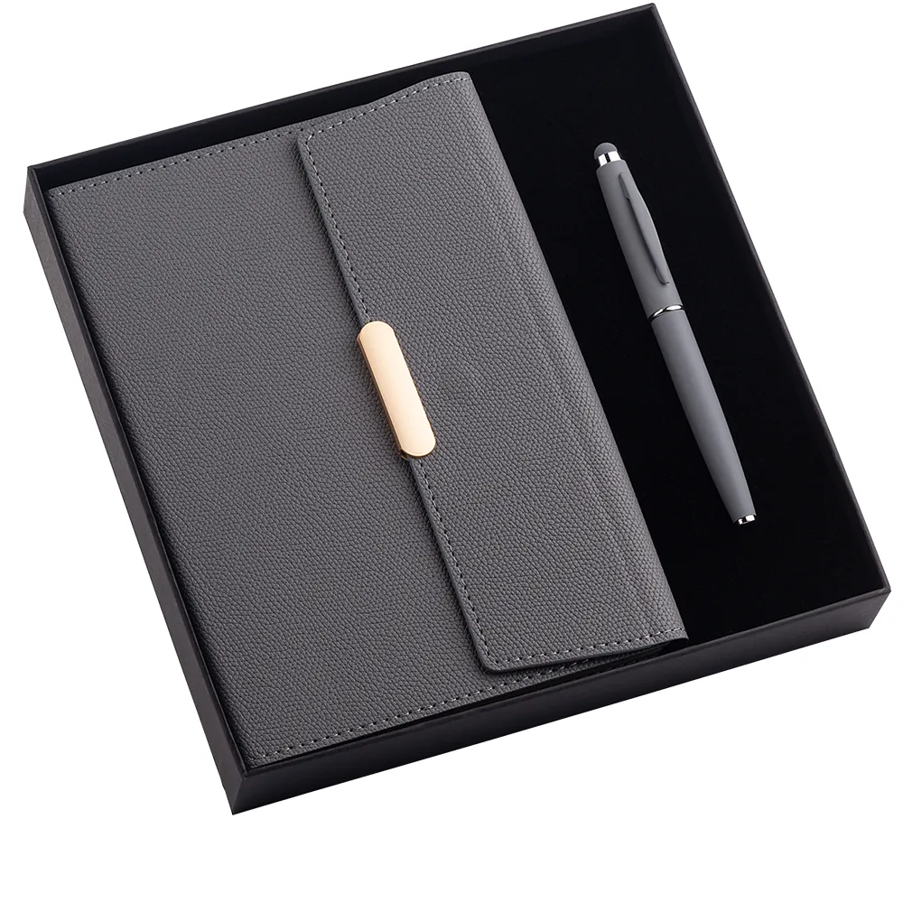 Metal Tokalı Defter ve Roller Kalem Kutulu Hediye Seti Promozone