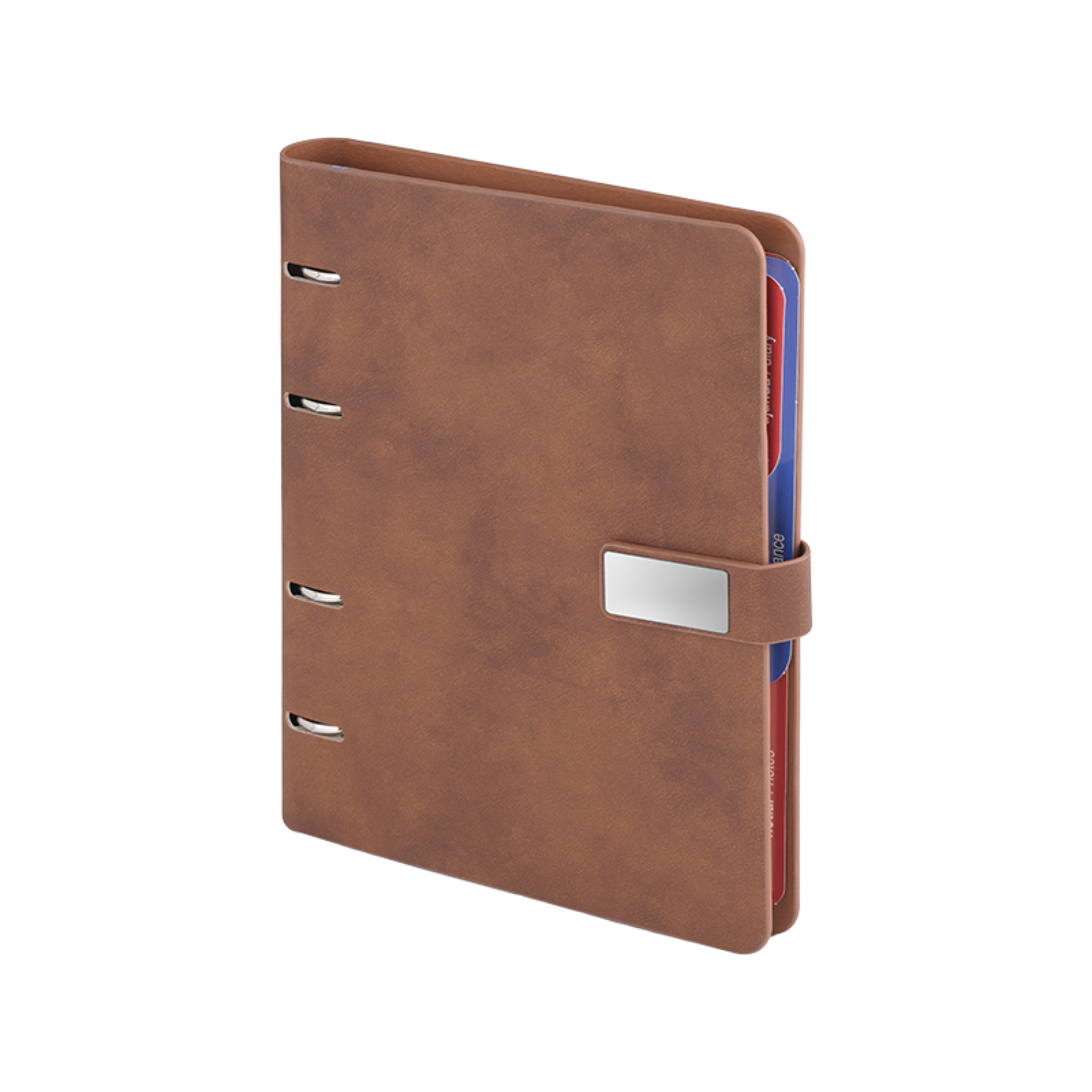 Metal Detaylı Tokalı Termo Deri Kapaklı, 70 gr Ivory Kağıtlı, 336 Sayfa Çizgili Tarihli Organizer