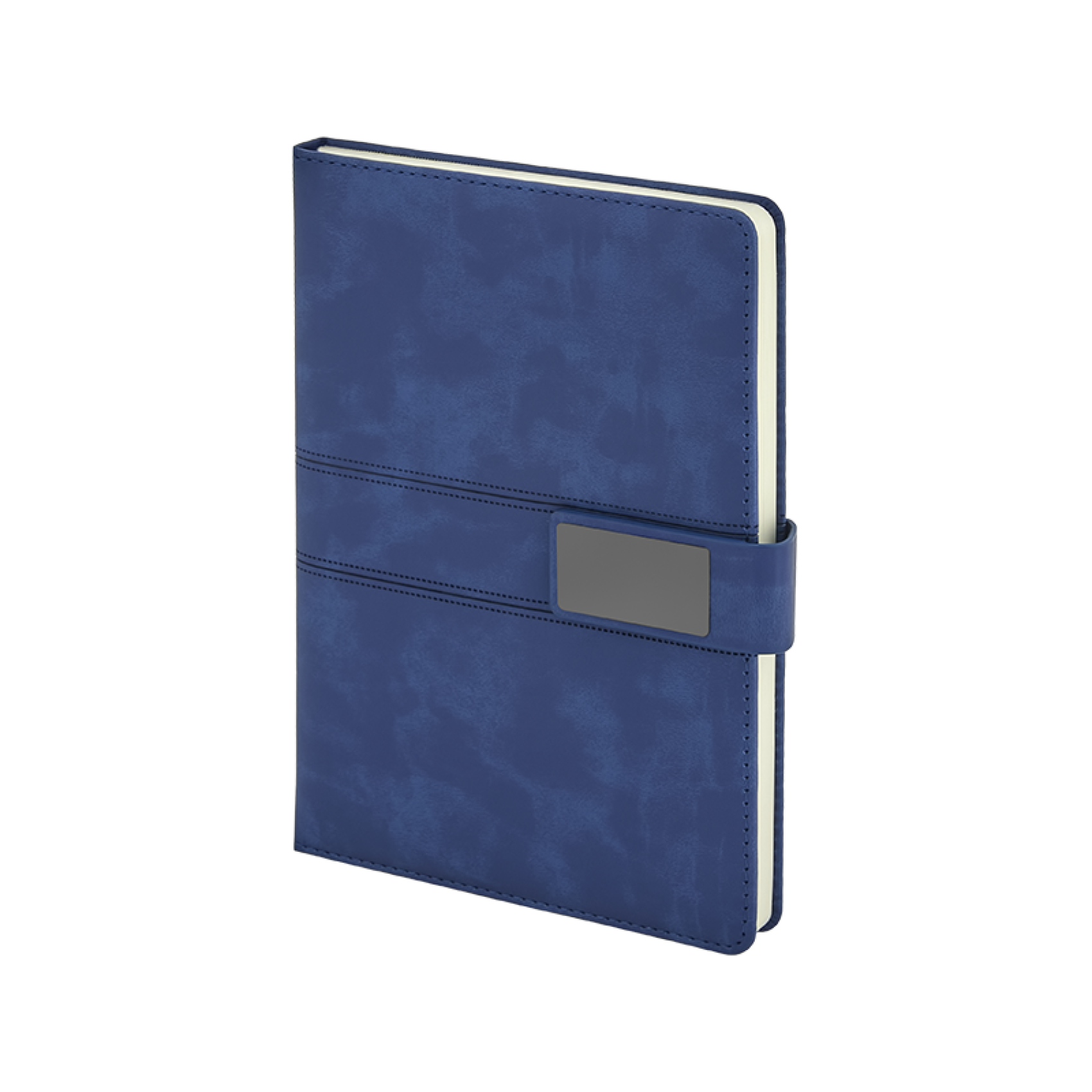 PZ22113 lacivert metal etiketli tokalı termo deri defter