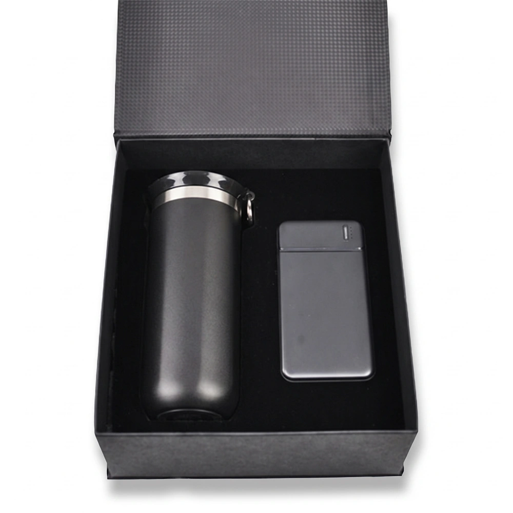 450 ml Termos & 10.000 mAh Powerbank Kutulu VIP Hediye Seti