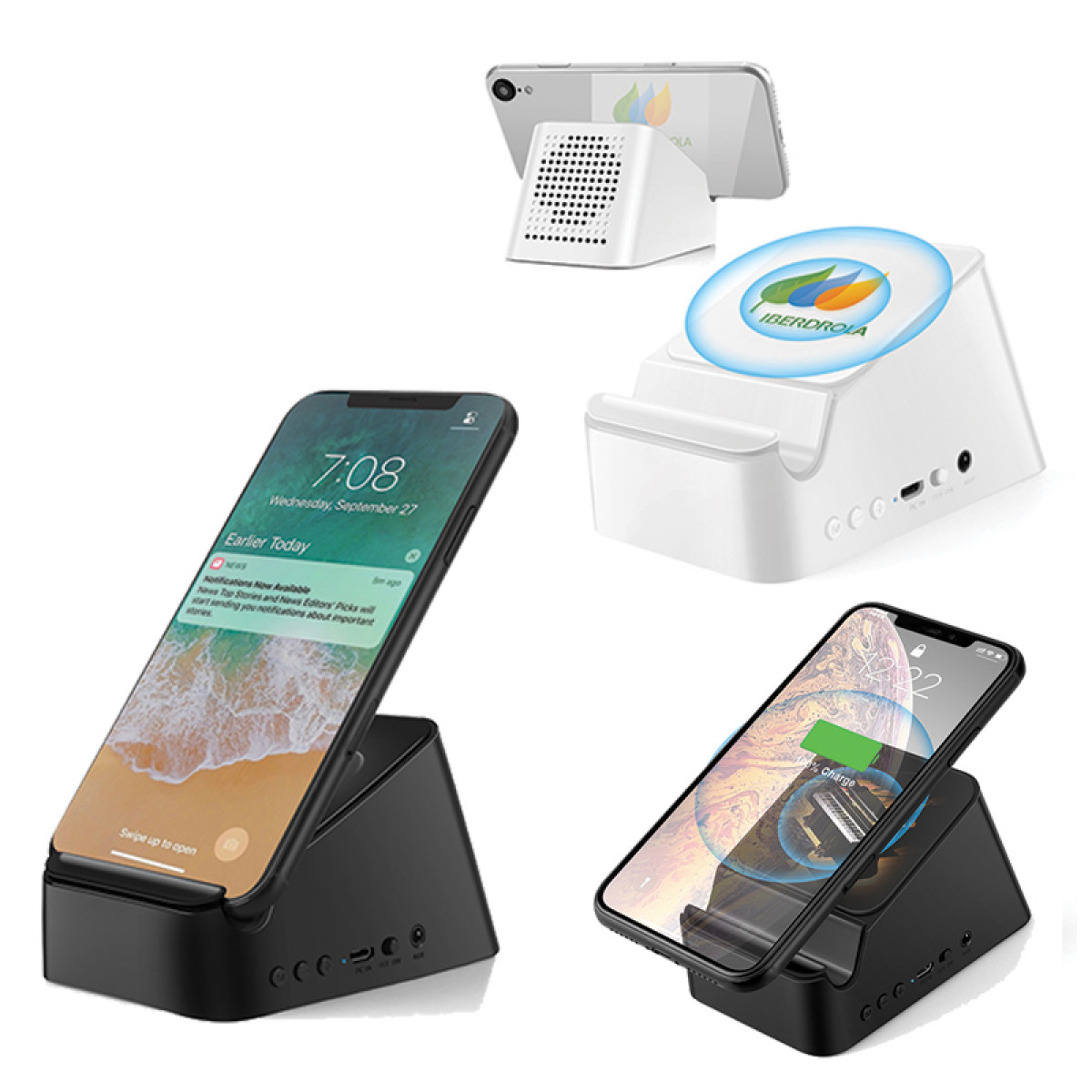 Bluetooth Hoparlör ve Wireless Kablosuz Şarj Standı Promozone