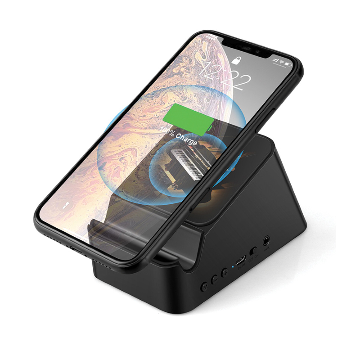 Bluetooth Hoparlör ve Wireless Kablosuz Şarj Standı Promozone