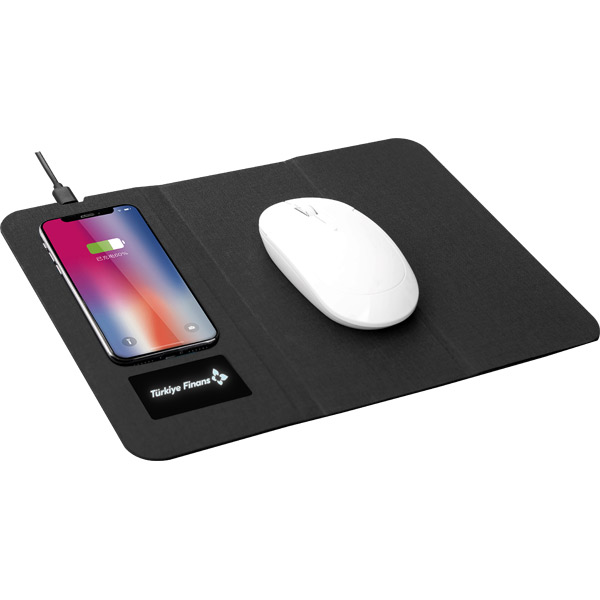 Wireless Kablosuz Şarj Özellikli Katlanabilir Mouse Pad Promozone