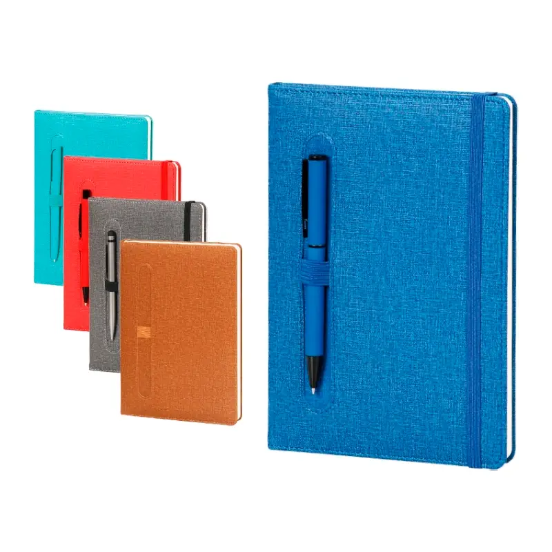 15 x 21 cm Termo PU Sert Kapaklı Tarihsiz Defter, 224 Sayfa, 70gr. Ivory Krem Çizgili İç Kağıt, Kalem Tutuculu, Esnek Lastikli Promozone