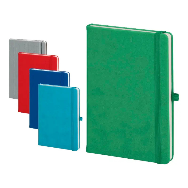 13 x 21 cm Termo PU Sert Kapaklı Tarihsiz Defter, 224 Sayfa, 80 gr Ivory Krem Çizgili İç Kağıt, Esnek Lastikli, Kalem Tutuculu Promozone