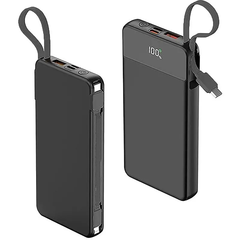 10000 mAh Dahili Kablolu 22,5W Hızlı Şarj Özellikli Powerbank Promozone