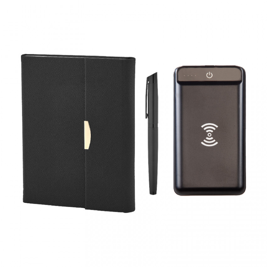 Hediyelik Set - 10.000 Mah Powerbank - 15X21 Defter - Metal Roller Kalem Promozone