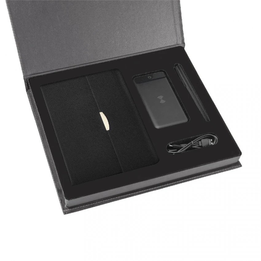 Hediyelik Set - 10.000 Mah Powerbank - 15X21 Defter - Metal Roller Kalem Promozone