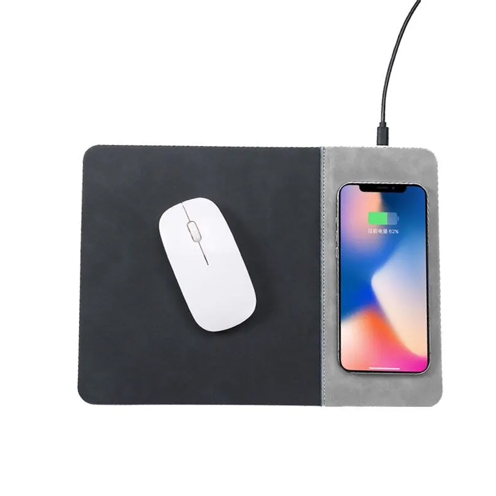 Wireless Kablosuz Şarj Özellikli Deri Mouse Pad Promozone