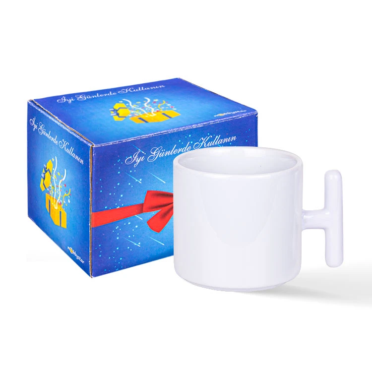 Süblimasyon Porselen T Kupa Bardak - Kutulu