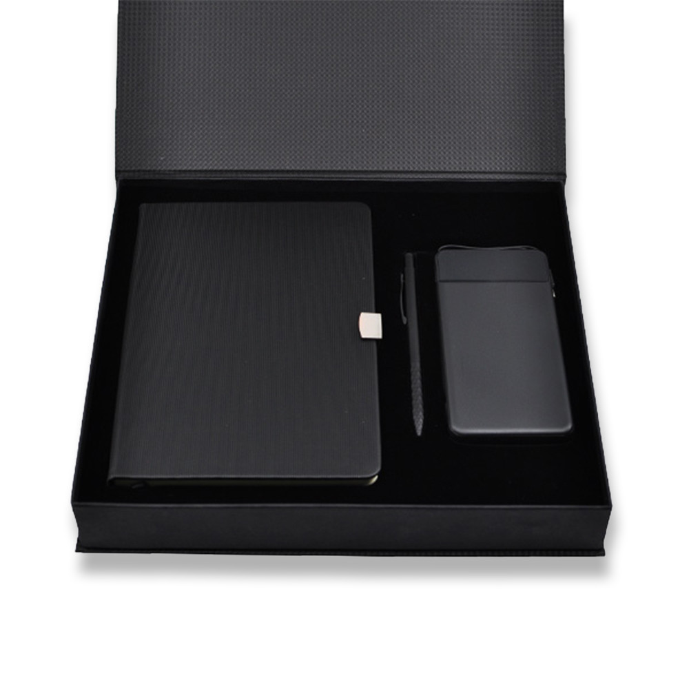 3 Ürünlü Kutulu Vip Hediye Seti (10.000 mAh Powerbank - Kalem - Defter) Promozone
