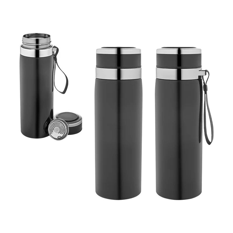 800 ml Süzgeçli Kapak & Taşıma İpli Çelik Termos Promozone