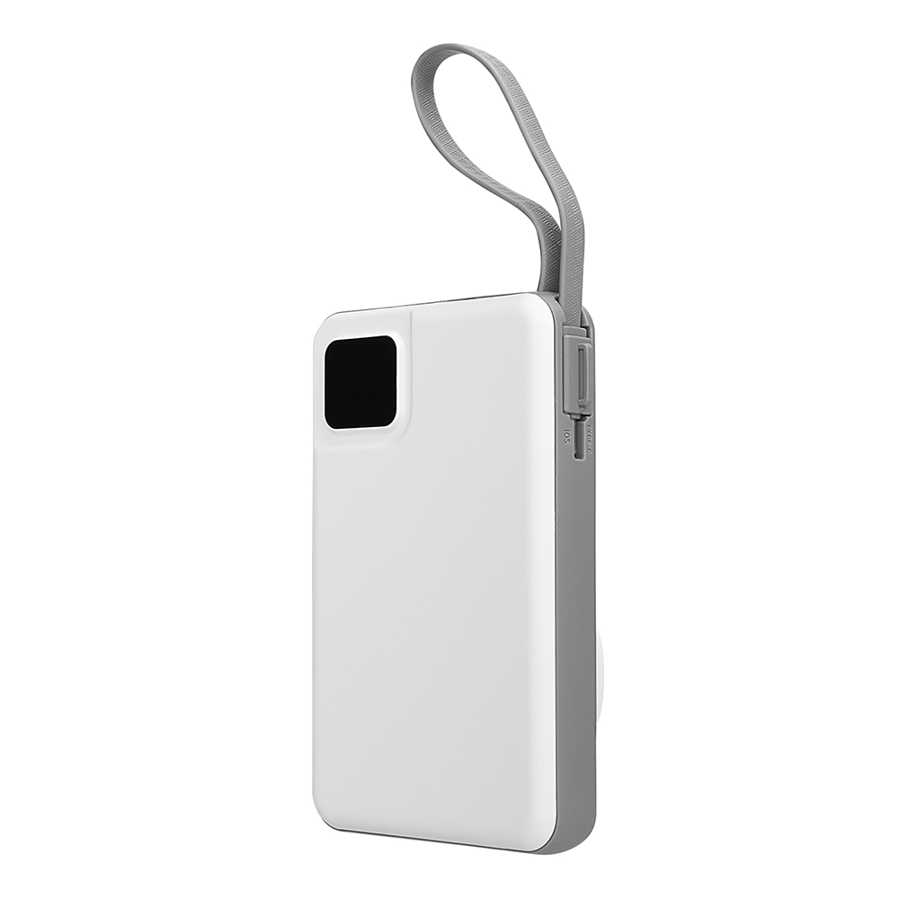 NCT PLUS OMI Series P10 10000mAh PD20W + QC3.0 18W 15W Magsafe + Watch Beyaz LCD Taşınabilir Pil Şarj Cihazı Powerbank Promozone