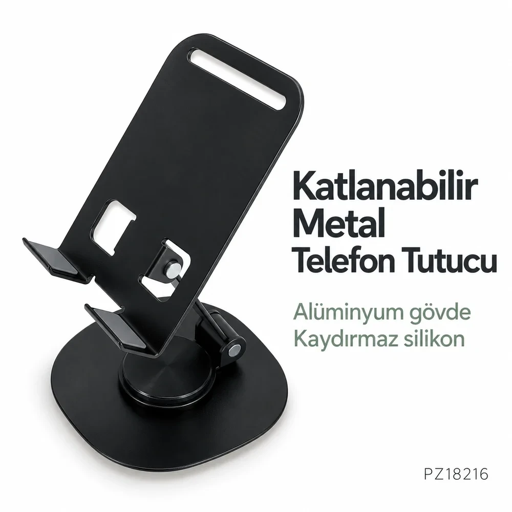 Katlanabilir Alüminyum Metal Telefon Tutucu