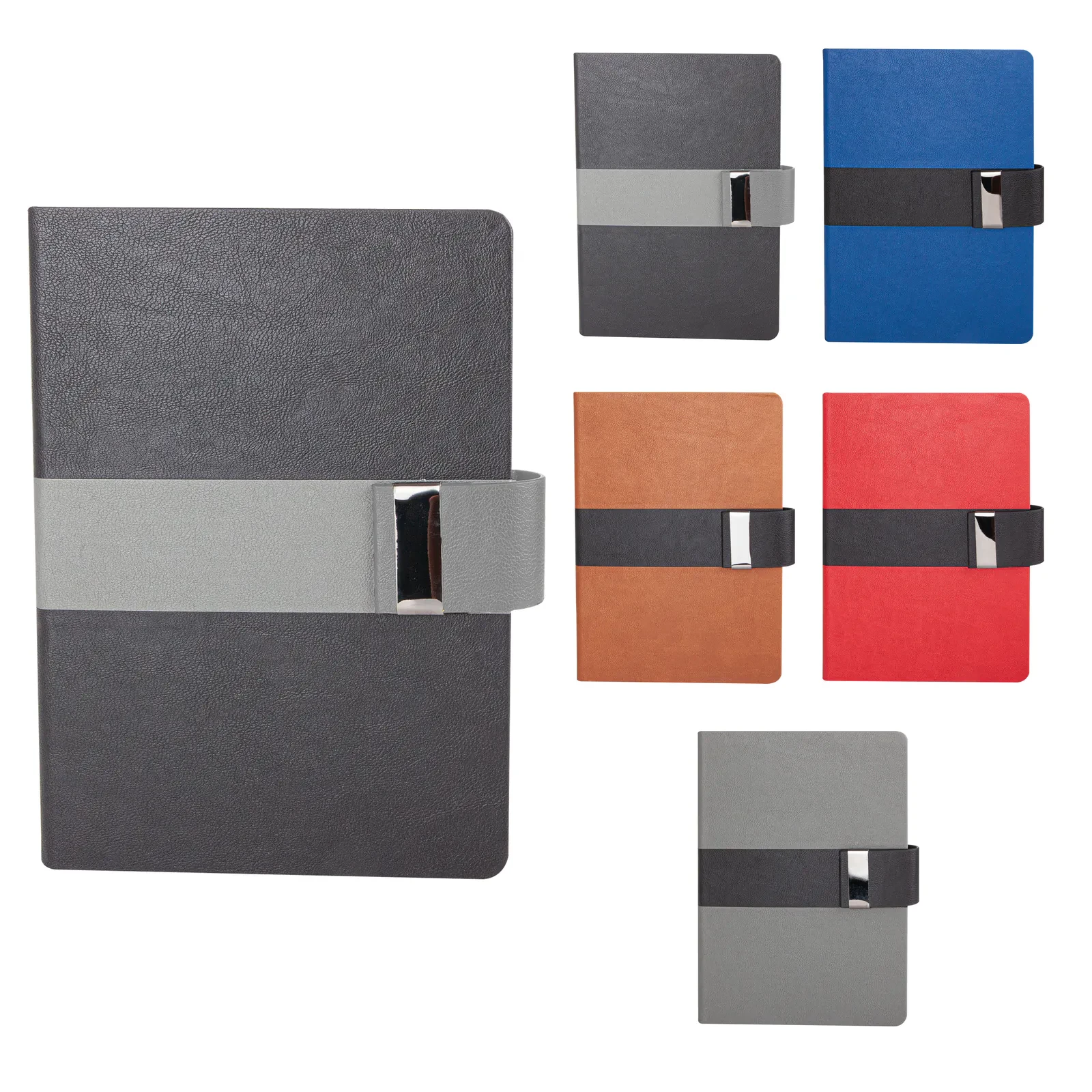 15x21 cm Metal Tokalı Mıknatıslı Termo Deri Kapaklı 80 gr Ivory Kağıtlı 224 Sayfa Çizgili Tarihsiz Defter Promozone