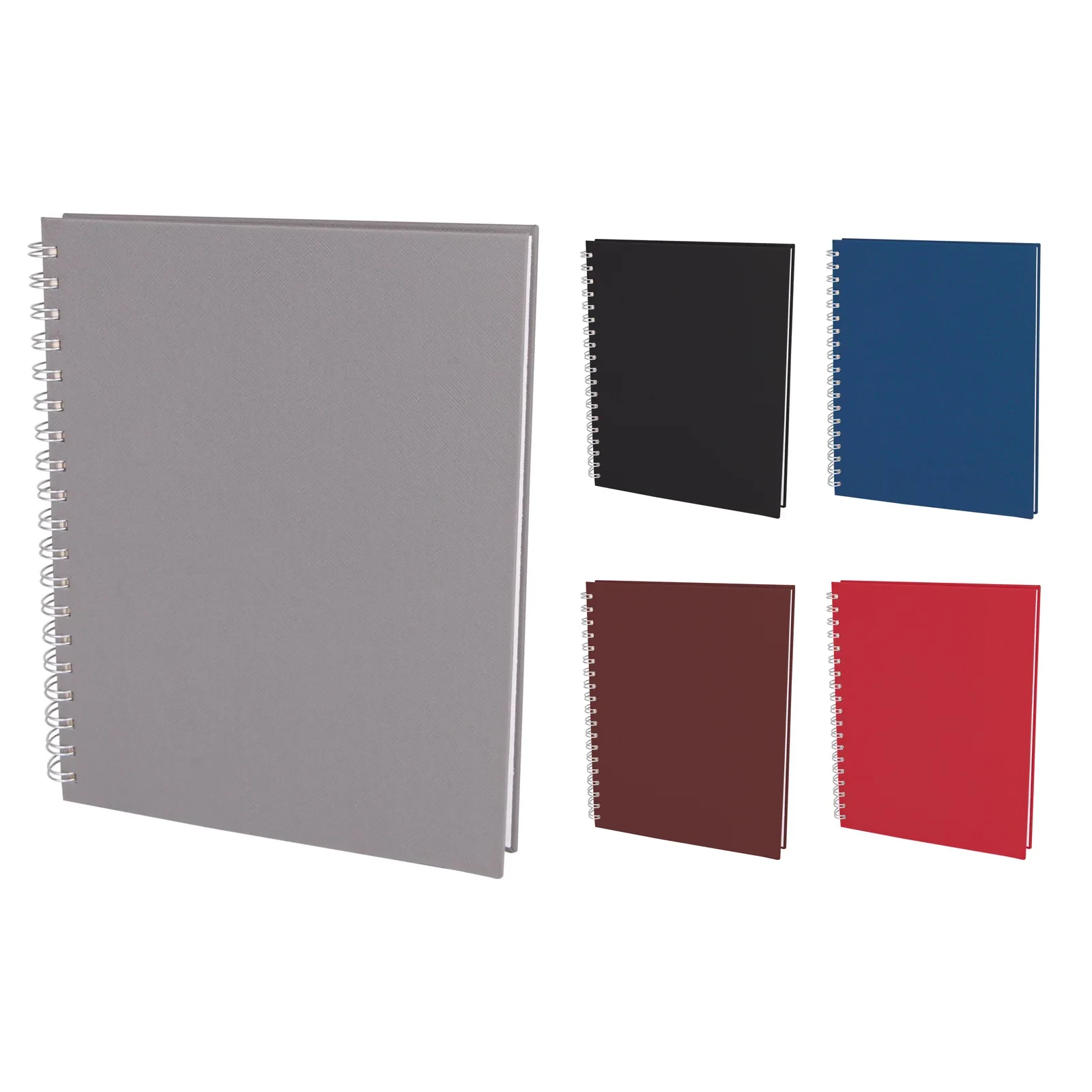 19x25 cm Cetvelli Spiralli Termo Deri Kapaklı 90 gr Ivory Kağıtlı 192 Sayfa Kareli Tarihsiz Defter Promozone