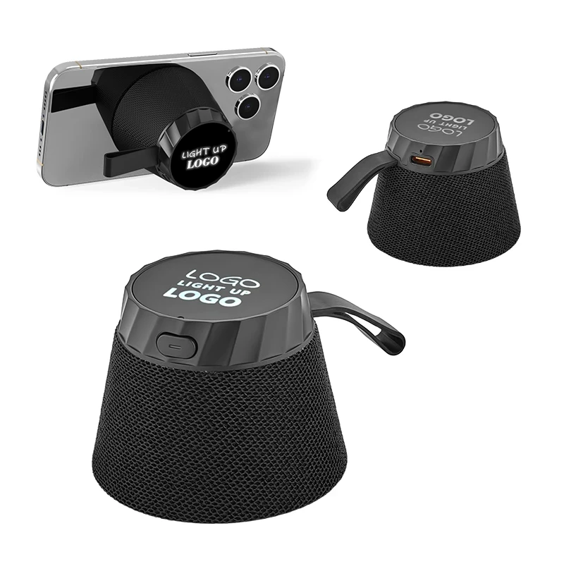 3 W Işıklı Logolu Taşınabilir Bluetooth Hoparlör Promozone