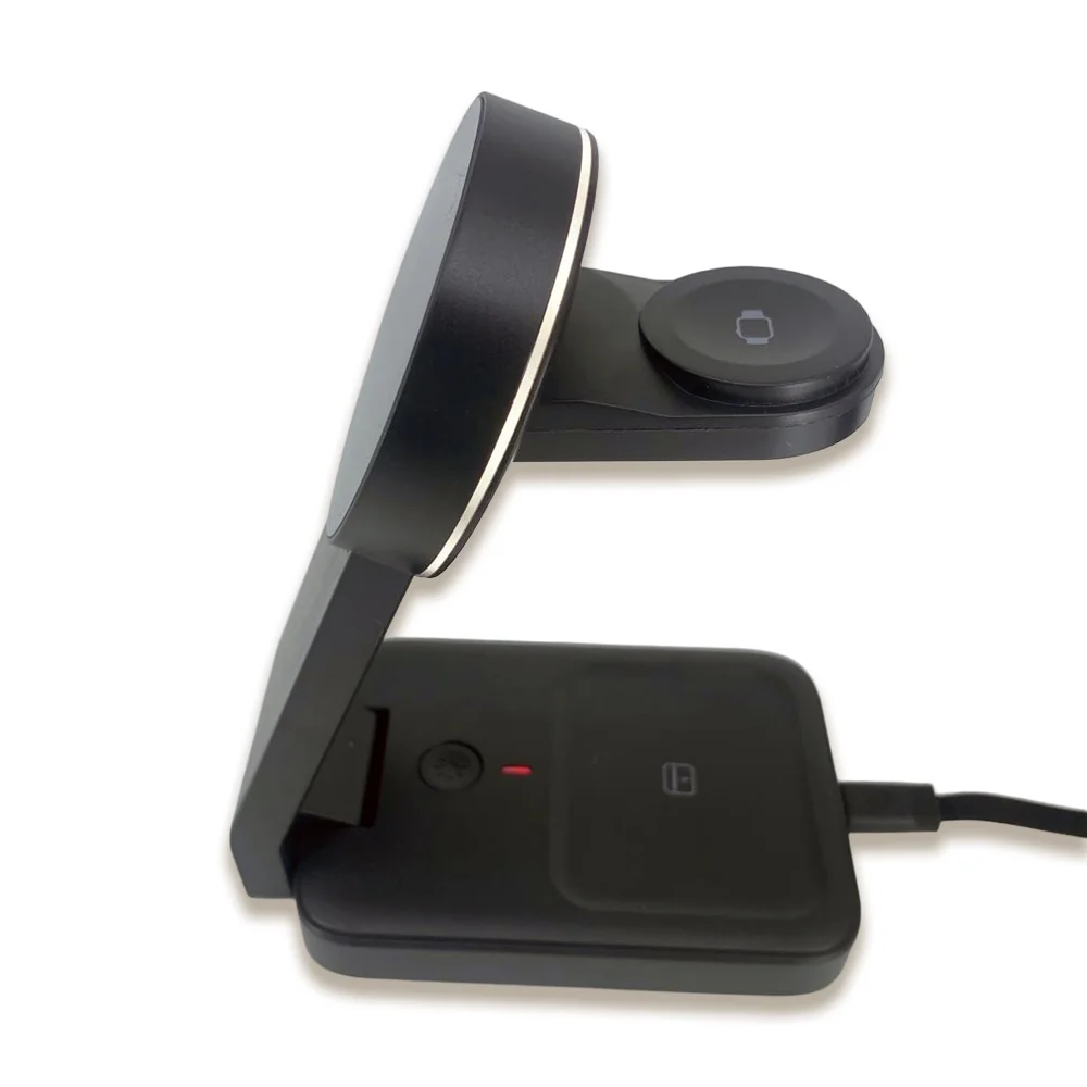 3’ü 1 Arada Katlanabilir Kablosuz Şarj Standı (15W, Type-C Girişli)
