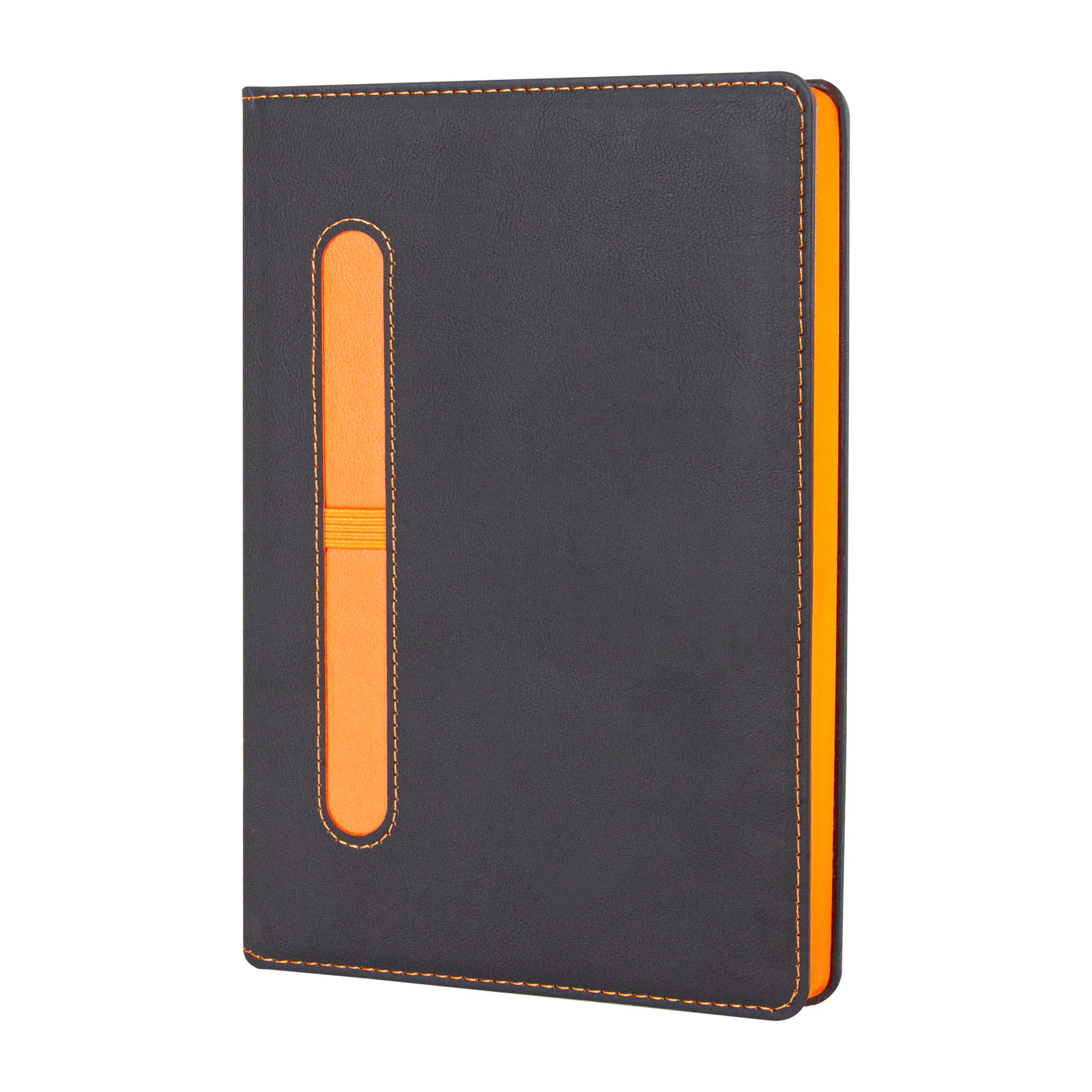 PZ22104 siyah kapaklı turuncu detaylı defter