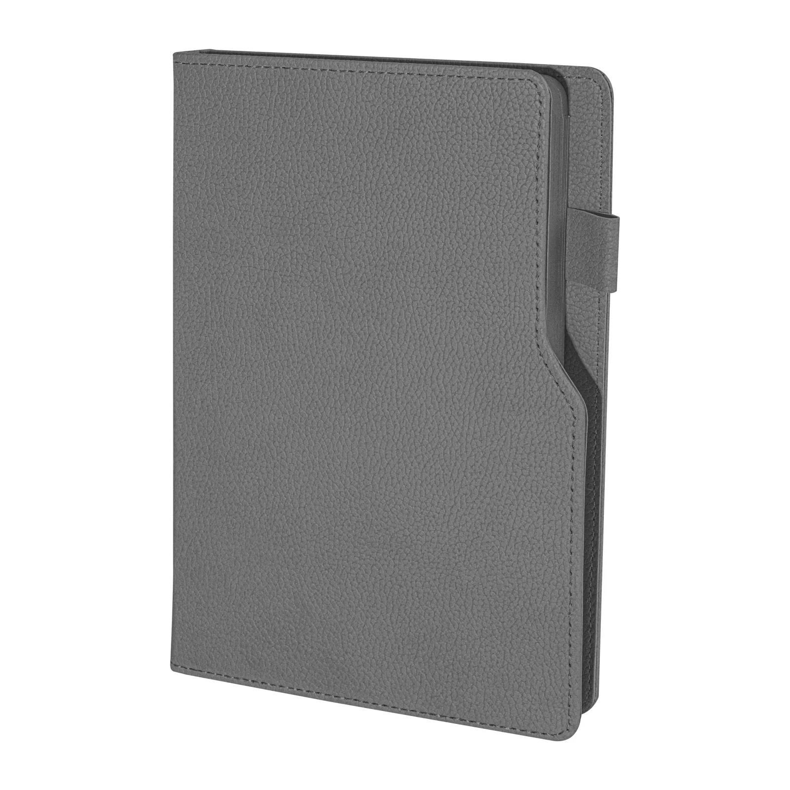 14,5×21 cm Kalem Tutuculu, Kenarları Boyalı Termo Deri Kapaklı, 80 gr Ivory Kağıtlı, 224 Sayfa Çizgili Tarihsiz Defter