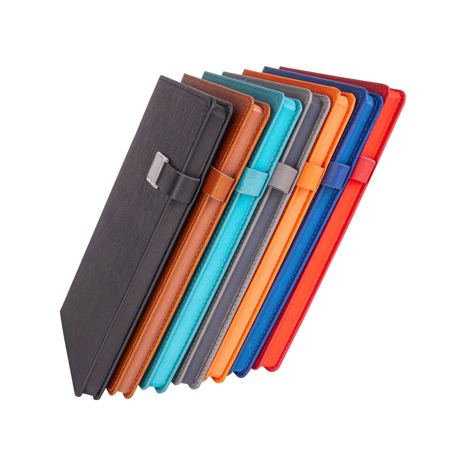 13×21 cm Metal Detaylı Mıknatıslı Termo Deri Kapaklı, Kenarları Boyalı, 80 gr Ivory Kağıtlı, 224 Sayfa Çizgili Tarihsiz Defter Promozone